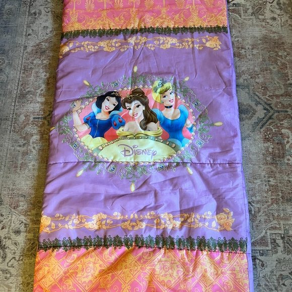 DISNEY PRINCESS GIRLS SLEEPING BAG SNOW WHITE CINDERELLA Sleeping Beauty VINTAGE - Picture 1 of 2